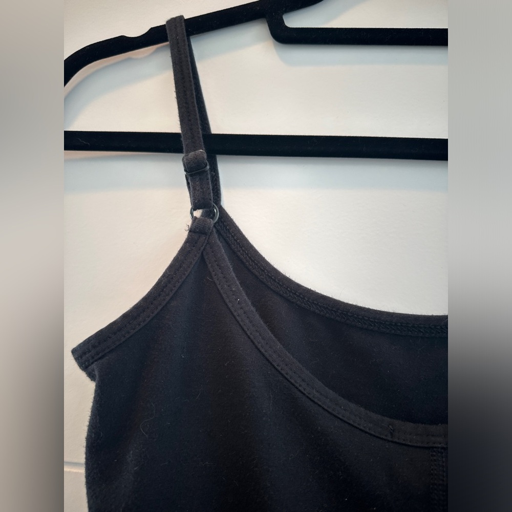 LNA Black Bodysuit Scoop Neck Adjustable Strap Fitted Basic | Size XS - Picture 11 of 13